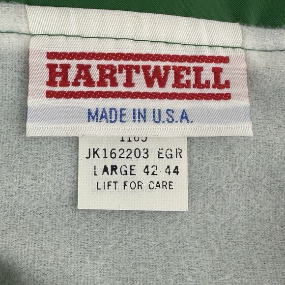 VTG Green BP Logo Jacket Gas Station Attendant Workwear Coat Men's L USA Made - Picture 5 of 13